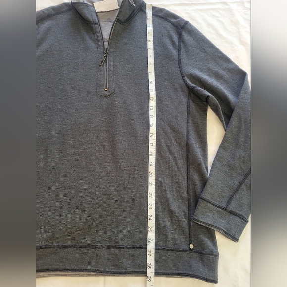Tommy Bahama Men's Long Sleeve Half Zip Grey Reversible Sweatshirt size XL - Picture 10 of 14